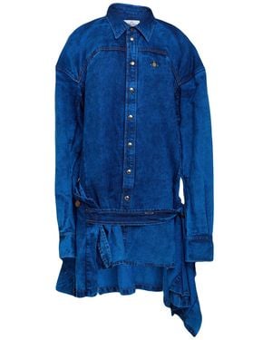 Vivienne Westwood Mini Dress Cotton, Linen - Blue