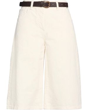 Souvenir Clubbing Ivory Shorts & Bermuda Shorts Cotton, Elastane - Natural