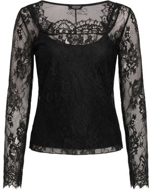Liu Jo Top Viscose, Elastane - Black