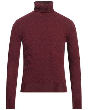 Abkost Brick Turtleneck Virgin Wool - Red