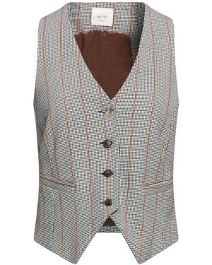 Alysi Tailored Vest Polyester, Virgin Wool, Elastane, Cotton, Acetate - Gray