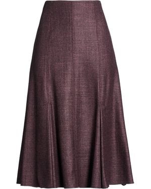 Agnona Midi Skirt Wool, Silk - Purple