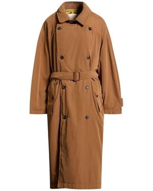 Tela Overcoat & Trench Coat Polyester, Polyamide - Brown