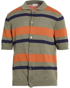 GALLIA Military Cardigan Linen, Cotton - Green