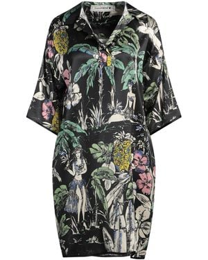 Shirtaporter Mini Dress Silk, Elastane - Black