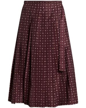 Hache Midi Skirt Polyester - Purple