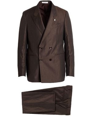 Sartoria Latorre Suit Virgin Wool, Linen - Brown