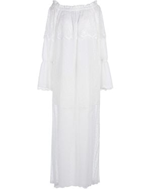 Nora Barth Ivory Maxi Dress Polyamide, Elastane - White