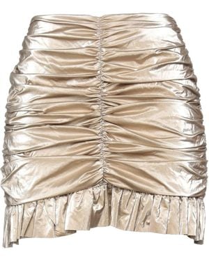 Kontatto Mini Skirt Polyurethane, Viscose, Polyester, Cotton, Metal - Natural