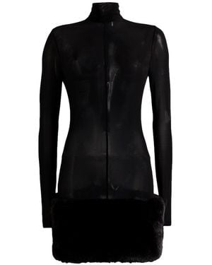 Magda Butrym Mini Dress Cupro, Elastane - Black