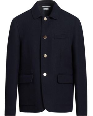 Thom Browne Coat Virgin Wool - Blue
