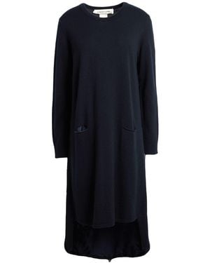 Lamberto Losani Midi Dress Cashmere, Silk, Elastane - Blue