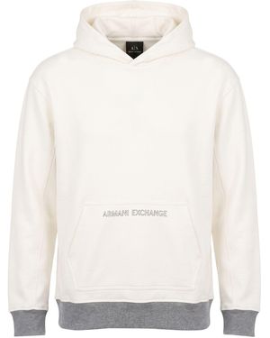 ARMANI EXCHANGE Sweatshirt Cotton, Polyester, Elastane - White