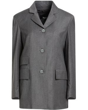 Hevò Blazer Virgin Wool, Viscose, Polyester, Elastane - Gray