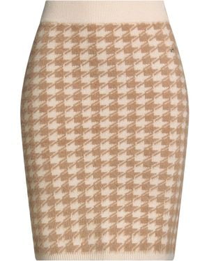 White Wise Mini Skirts - Natural