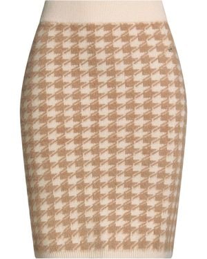 White Wise Mini Skirts - Natural