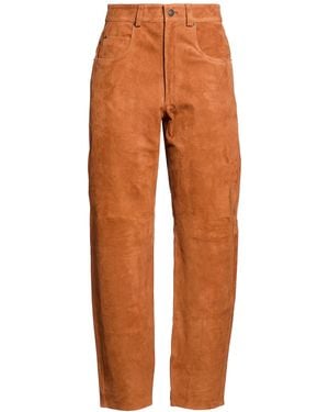 Isabel Marant Tan Pants Goat Skin - Orange