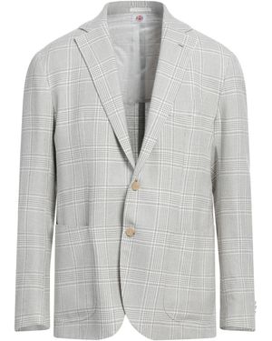 Luigi Borrelli Napoli Off Blazer Virgin Wool, Silk, Linen - Grey