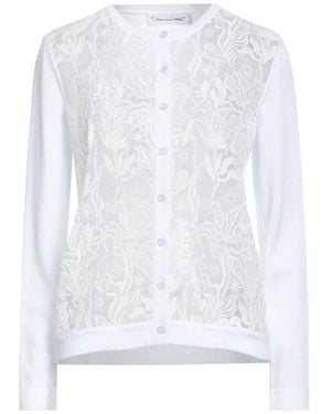 Oscar de la Renta Cardigan Cotton, Viscose, Polyester - White