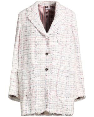 Thom Browne Blazer Synthetic Fibers, Cotton, Wool - White