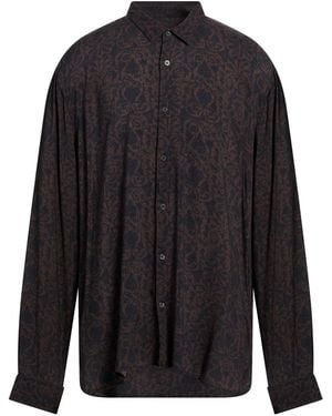 John Varvatos Burgundy Shirt Viscose - Black
