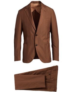 Lardini Suit Cotton, Silk - Brown