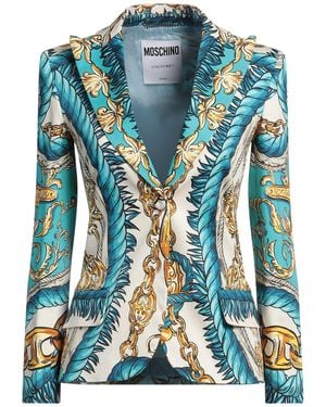 Moschino Blazer Cotton, Elastane - Blue