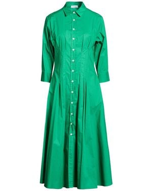 ROSSO35 Midi Dress Cotton, Elastane - Green