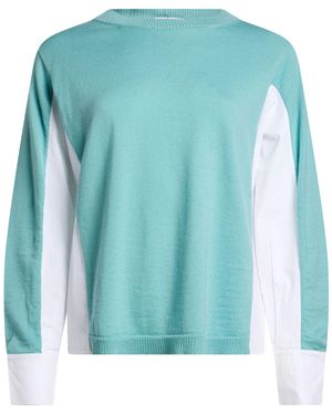 ROSSO35 Sweater Virgin Wool, Cotton - Blue
