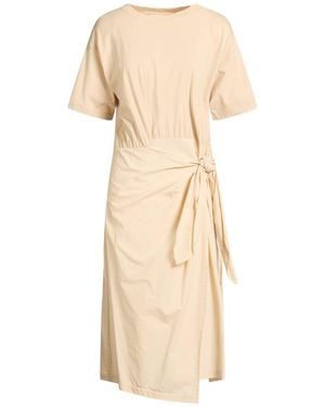 Attic And Barn Sand Midi Dress Cotton - Natural