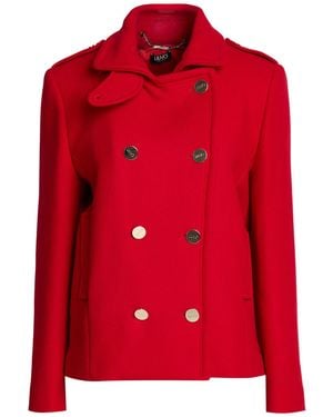 Liu Jo Coat Virgin Wool, Polyamide - Red