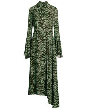 MSGM Light Maxi Dress Viscose, Polyester - Green