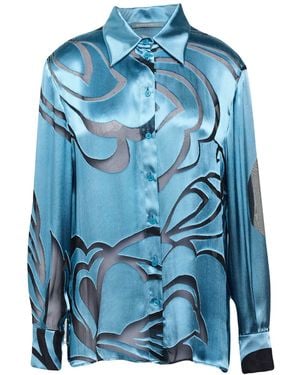 Alberta Ferretti Light Shirt Viscose, Silk - Blue