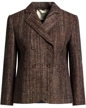 Fendi Jacket Wool, Alpaca Wool, Polyamide - Brown