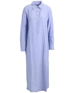 Massimo Alba Maxi Dress Linen, Cotton - Blue