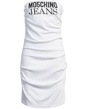 Moschino Mini Dress Viscose, Elastane - White