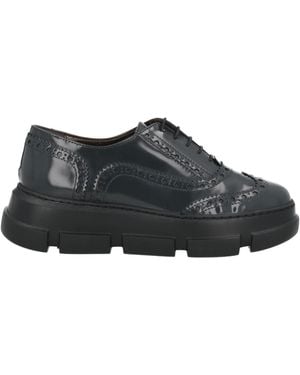 La Cabala Charcoal Lace-Up Shoes Leather - Grey