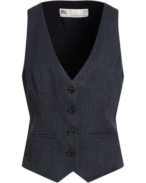 Roy Rogers Midnight Tailored Vest Synthetic Fibers, Cotton, Wool, Elastane - Blue