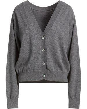 Rohe Strickjacke - Grau
