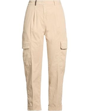 Peserico Trousers Cotton, Elastane - Natural