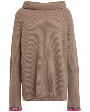 Aragona Khaki Turtleneck Cashmere - Brown