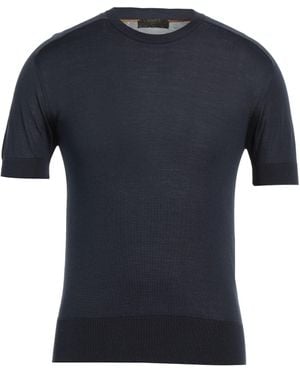 Moorer Midnight Sweater Silk - Blue