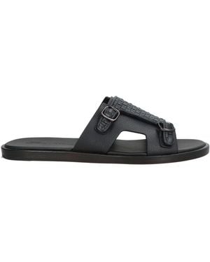 Santoni Sandals Leather - Black