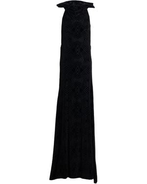 Pinko Maxi Dress Polyester, Nylon, Elastane - Black