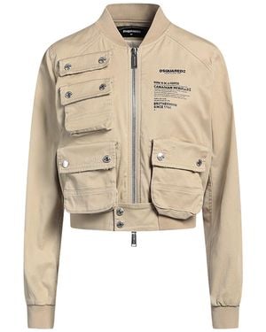 DSquared² Jacket Cotton, Elastane - Natural