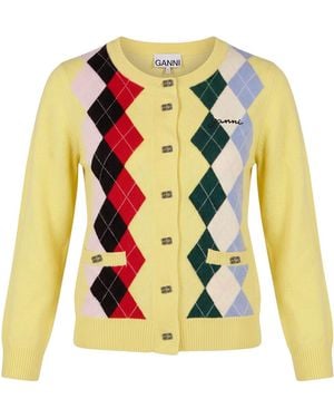 Ganni Strickjacke - Gelb