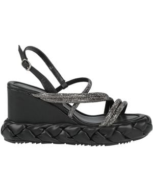 Rahya Grey Sandals - Black