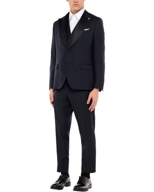 Manuel Ritz Midnight Suit Virgin Wool - Blue