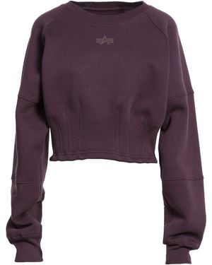 Alpha Industries Plum Sweatshirt Cotton, Polyester - Purple