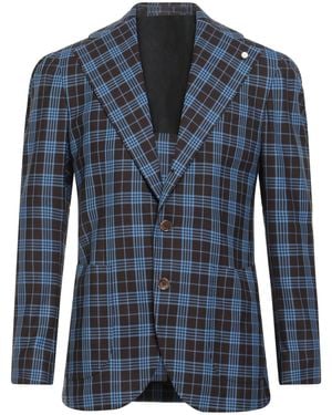 Luigi Bianchi Dark Blazer Wool - Blue